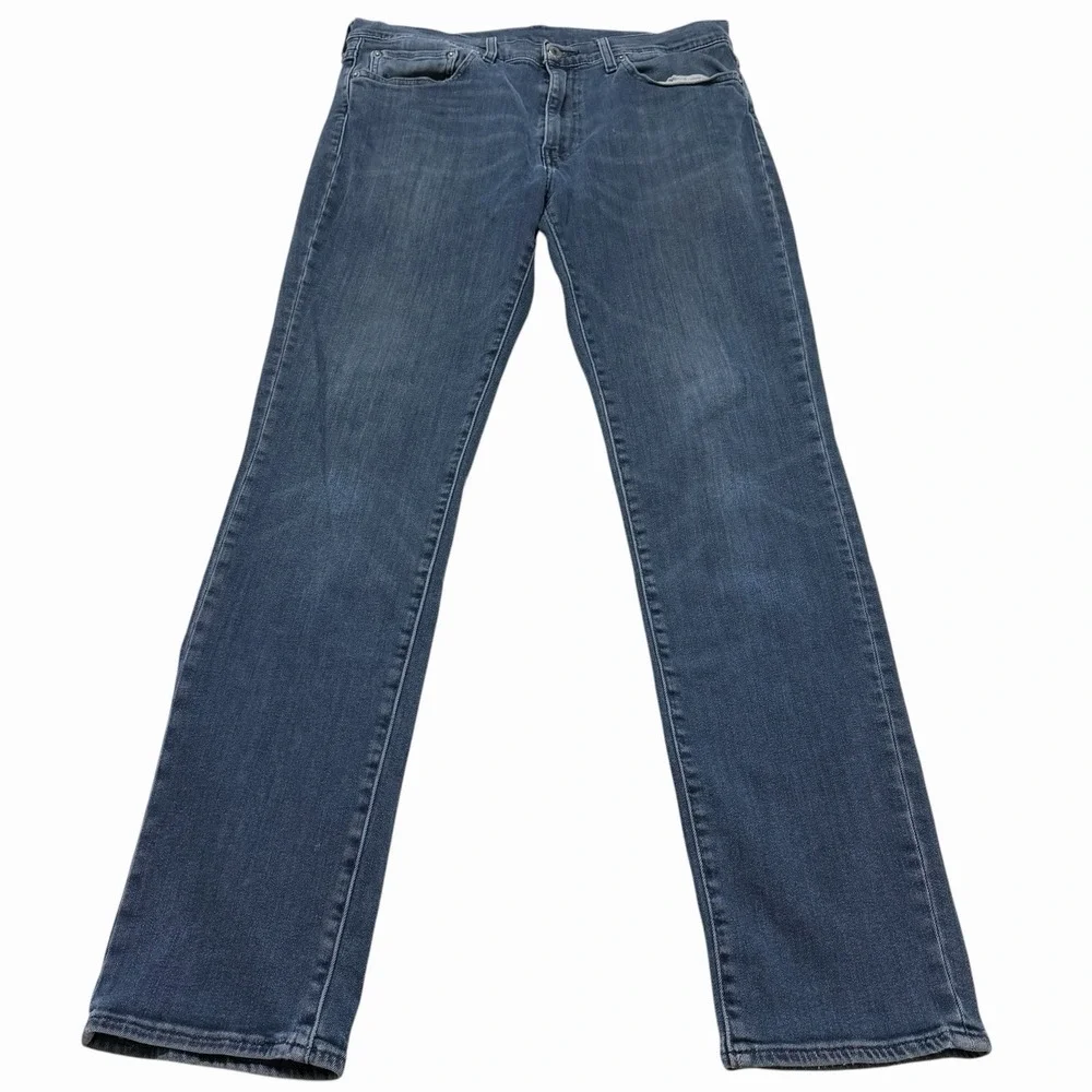Levi's Men's Blue Stretch Jeans Dark Wash Straight Denim